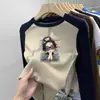 Ropa interior básica para niñas Otoño e Invierno 2026 Nuevo estilo Camiseta de manga larga de forro polar térmico para niños Bloque de color cálido Top casual para niña pequeña