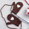Moda Coreana Invierno Cálido Guantes de Bebé a Prueba de Frío Manoplas Tejidas para Niñas Guantes de Amor para Colgar del Cuello