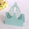 Novo Cartão de Mesa Estéreo Pavão Recortado Cartão de Mesa para Banquete de Casamento Cartão de Mesa de Assinatura Rosa Pérola Cartão de Inserção Venda por Atacado