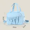 Nova Bolsa de Armazenamento Multifuncional, Bolsa de Maquiagem Lisa com Laço, Bolsa Divertida, Pequena Bolsa de Mão para Viagem, Bolsa de Armazenamento