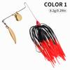 Señuelo giratorio con lentejuelas compuestas para pesca de agua dulce y salada, hombre barbudo transfronterizo, señuelo tipo pico de perca 8.2g/10g