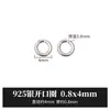 Anillos Abiertos de Plata Tang S925, Aros de Plata en Varios Tamaños, Anillos de Joyería de Plata, Accesorios DIY, Anillos Abiertos para Pulseras de Cristal