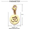 Palma OM sol titanio acero diy cierre de langosta colgante femenino tai chi atrapasueños collar pulsera acero inoxidable colgante