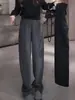 Pantalones casuales rectos adelgazantes de color sólido con cielo estrellado brillante para mujer, nuevo diseño de invierno, pantalones largos gruesos elegantes y con estilo