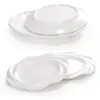 Plato de melamina imitación porcelana blanco redondo vajilla de hotel restaurante plato para salteado disco de plástico plato para guarnición para olla caliente comercial
