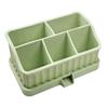 Caixa Porta-Escova de Dentes e Pasta de Dente de Silicone Suporte para Banheiro Suporte de Armazenamento para Banheiro Conjunto de Lavagem para Vaso Sanitário Antiderrapante Armazenamento de Produtos de Beleza