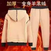 Moletom grosso com forro de fleece para outono e inverno 360g jaqueta masculina de lã de cordeiro cardigã com capuz solto jaqueta de estudante inverno