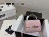 25 Bolso de Mano Nuevo Estilo Francés Transfronterizo con Asa Moda Cuadrícula de Diamantes Cadena Bolso de Hombro Único Cruzado Kelly Bolso Cuadrado Pequeño