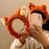 Lavado Facial de Otoño e Invierno Pasador para el Cabello Accesorios para la Cabeza Parque de Atracciones Foto Zorro de Dibujos Animados Lindo Diadema de Felpa Diadema Femenina