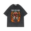 Camiseta vintage lavada de manga curta Dragon Ball anime americana oversized Algodão T Europeia e Americana peça única entrega