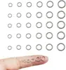 500 piezas por paquete de acero inoxidable 304 anillos abiertos y cerrados, accesorios de joyería para pulseras, collares y eslabones de cadena hechos a mano anillos O
