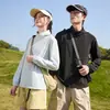 Ropa Original de Hilo Protección Solar Mujer Exterior Protección UV Transpirable Chaqueta Protección Solar Hombre Verano Ciclismo Ropa Protección Solar UPF50+