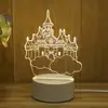Luz de Noite 3D Presente Atacado Lâmpada Acrílica DIY Presente de Feriado Quarto Mesa de Cabeceira Luz de Atmosfera LED Decoração de Mesa de Cabeceira
