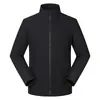 Roupa de trabalho fina de fleece para outono e inverno, cor sólida, gola alta, softshell, logo personalizado, uniforme de escritório corporativo com texto impresso