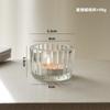 Candelabro Escandinavo Simple Patrón Vertical Romántico Utensilios para Velas para Mesa de Comedor Botella de Vidrio para Hogar Vidrio para Aromaterapia Decoración Creativa