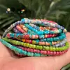 Ventas Directas de Fábrica 4x6mm Bambú Colorido Articulación Gruesa Piedra Emperador DIY Fabricación de Joyería Pulsera Collar Material para Joyería Al por Mayor