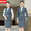 Atuendo profesional de otoño para instructores de la industria de la belleza, recepcionistas de hotel y trabajadores de casas de té; nuevo traje de mujer estilo chino