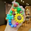 Chaveiro colorido de resina galvanizada pingente de laço pulseira de telefone com contas decoração de mochila presente atacado