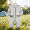 Macacão Fino de Bebê para o Verão 2026 Desenho Animado Sem Costura Roupa de Passeio Lado Único Traje de Engatinhar para Bebê 73-90 #