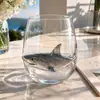 Nuevas copas de vino de vidrio de colores con forma de animal transfronterizas, copas de vino de vidrio de borosilicato alto, vasos para whisky