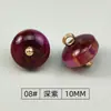 Botões de contas meio redondas para Cheongsam, terno Tang, Hanfu, botões de camisa 10MM, botões decorativos, estoque de fábrica no atacado, 10 cores disponíveis