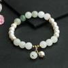 Pulseira de Jade Guan Yu Tianshan Contas de Jade Naturais Tendência Nacional Novo Estilo Chinês Benefícios da Transmissão ao Vivo Dropshipping S4052601