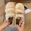 Kalaoy~ Lindos zapatos de algodón todo incluido para mujer, con forro de piel sintética, cierre de velcro, suela plana y forro polar para abrigar.