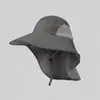 Chapéu de proteção solar, chapéu de pesca para atividades ao ar livre, chapéu de proteção solar com cobertura facial, atacado de xales de comércio exterior, chapéu impermeável transfronteiriço para homens e mulheres