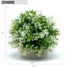 Simulación de paisaje de acuario plantas acuáticas decoración de agua planta pecera tortuguera decoración planta rastrera de plástico varias bolas de musgo