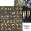 Pegatinas de Arte para Uñas Nuevas Transfronterizas 5D en Relieve Estéreo Estampado en Caliente Línea Francesa Flor Enrollada Encaje Flor Flor de Uña Pegatinas