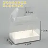 Caixa de Papel para Embalagem de Bolo Rolo com Janela Transparente, Caixas de Embalagem para Bolo Rolo Suíço Grandes e Pequenas, Rolo Longo, Meio Rolo