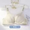 Ropa interior para mujeres con senos pequeños, push-up, sin aros, brasier ajustable de retracción lateral de senos, sexy brasier de copa gruesa de encaje
