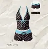 Traje de baño de dos piezas para mujer, estilo bikini, con lunares multicolores y amarre, sexy, de venta caliente en Europa y América, transfronterizo, 2027