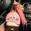 Cartoon Little Yellow Duck Mini Silicone Coin Purse Keychain Pingente Armazenamento de Moedas Infantil Bolsa Keybag Pendurado Ornamentos