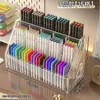 Portalápices Portalápices de Acuarela Gran Capacidad Portalápices Acrílico Dividido Estante de Almacenamiento de Pinceles para Libros de Escritorio Caja de Almacenamiento para Marcadores