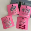 Pó de Cebolinha de Alta Qualidade Presilha BB Estilo Hyuna Coração Gota d'Água Presilha BB Colorida Esmalte Presilha para Franja Infantil Presilha Lateral Presilha para Franja