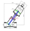 Válvula de Asiento Angular Neumática de Acero Inoxidable 304 Roscada Cabeza de Plástico Válvula Neumática de Vapor de Alta Temperatura Agua Válvula de Ángulo Neumática Válvula de Cierre