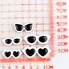 Accesorios Redondos de Resina para Manualidades para Tocados, Gafas, Fundas de Teléfono, Piezas de Resina en Forma de Corazón, Pegamento de Crema y Materiales para Zapatos Crocs