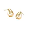 Pendientes Cruzados Europeos y Americanos Simples Personalizados de Acero Inoxidable 316 para Mujer Pendientes de Acero Inoxidable con Diseño de Alta Gama Chapados en Oro Acero de Titanio