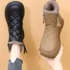 Botas de nieve modernas y elegantes para mujer, nueva colección invierno 2026, con forro polar añadido y diseño engrosado, adecuadas para climas fríos, impermeables, antideslizantes y cálidas, botines