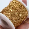 Accesorios de cadena acero inoxidable 1.5mm galvanizado oro 18K cadena de delfín cadena S no se decolora joyería estilo ins