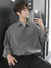 Camisa de otoño para hombre, estilo americano, diseño único y llamativo con lentejuelas - una camisa casual elegante y moderna para un look cool y atrevido