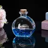 Botella de Perfume Octagonal de Velero Mediterráneo Gota de Aceite Luminosa Decoración de Escritorio para el Hogar Adorno de Reloj de Arena Juguete para Aliviar el Estrés de Oficina