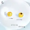 Accesorios DIY Chapados en Oro que No se Desvanecen, Cuentas de Bola Bordadas con la Palabra 'Fortuna', Patrón de Moneda de Cobre, Cuentas Cilíndricas con Texto de Oración, Cuentas Espaciadoras, Collares de Mano para DIY, Joyería al por Mayor