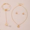 Collar Corto Europeo y Americano con Colgante de Flor Pequeña para Niños, de una Sola Capa, Estilo Étnico Simple, Estilo Japonés y Coreano, Collar, Pulsera para Niña, Aretes