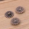 4 Colores 22 mm DIY Aleación Engranaje Mecánico Europeo y Americano Hueco Redondo Steampunk Accesorios para Pulsera