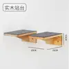 En Stock Casa para Gatos de Lona de Madera Montada en Pared Plataforma para Saltar Gatos Poste Rascador de Cuerda de Sisal Marco de Escalada para Gatos de Madera Maciza para Mascotas Gato Venta al por Mayor