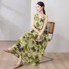 Novo Vestido de Algodão e Seda para Mulheres 2026, Moda de Verão de Alto Padrão, Corte Solto, Sem Mangas, Longo, em Algodão Artificial