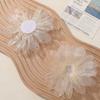 Remache elegante de malla estilo Hong Kong retro con pétalos de gardenia, accesorios para el cabello laminados hechos a mano, accesorios para prendas de vestir