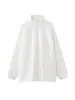 Louvre Primavera Temprana Nueva Moda Coreana Deportiva y Moderna Sudadera con Cremallera y Cuello Alto Sensación de Aire Chaqueta Holgada para Mujer